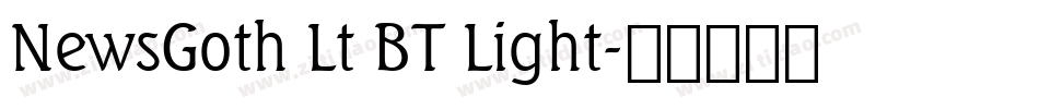 NewsGoth Lt BT Light字体转换